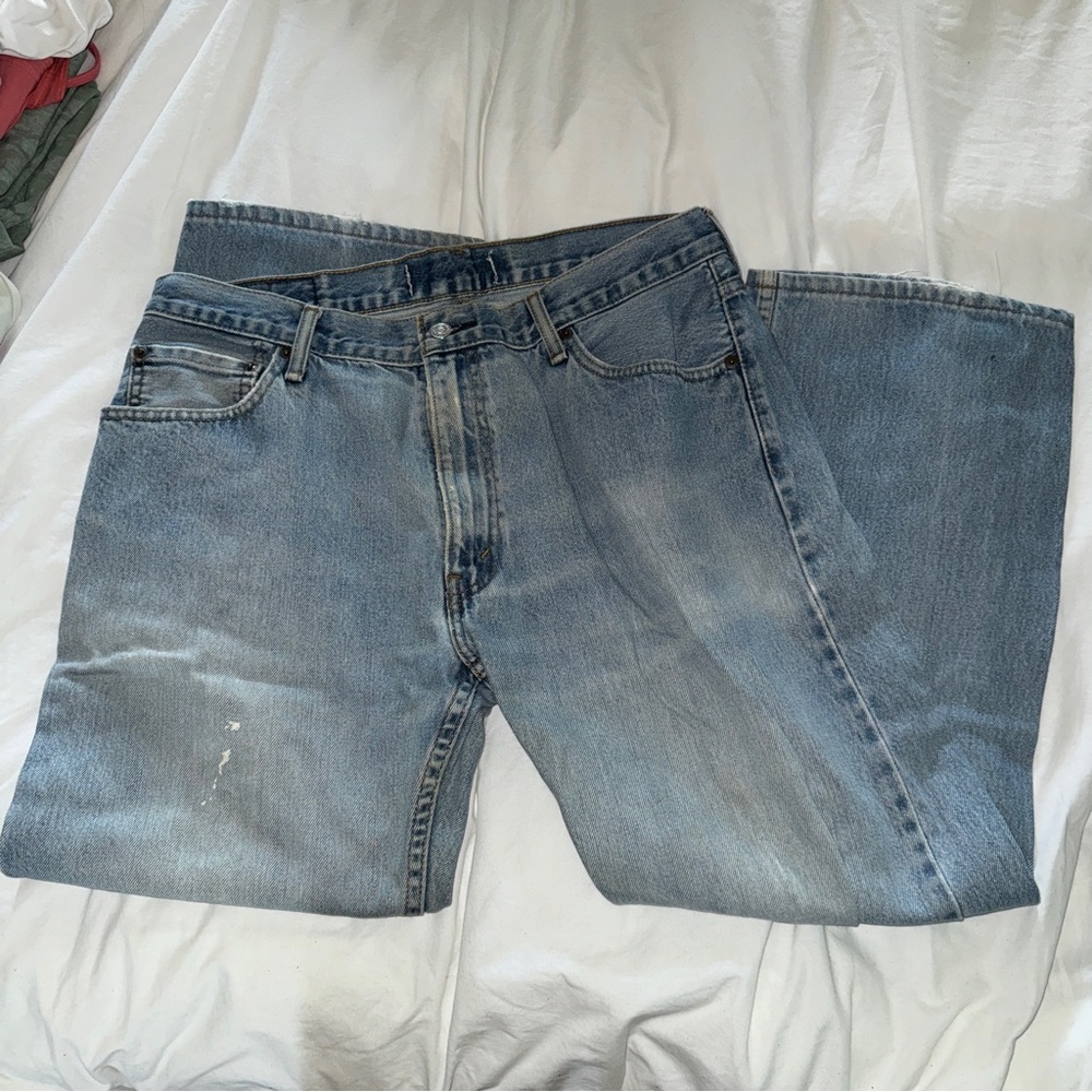 vintage Levi’s cropped 505 straight fit jeans